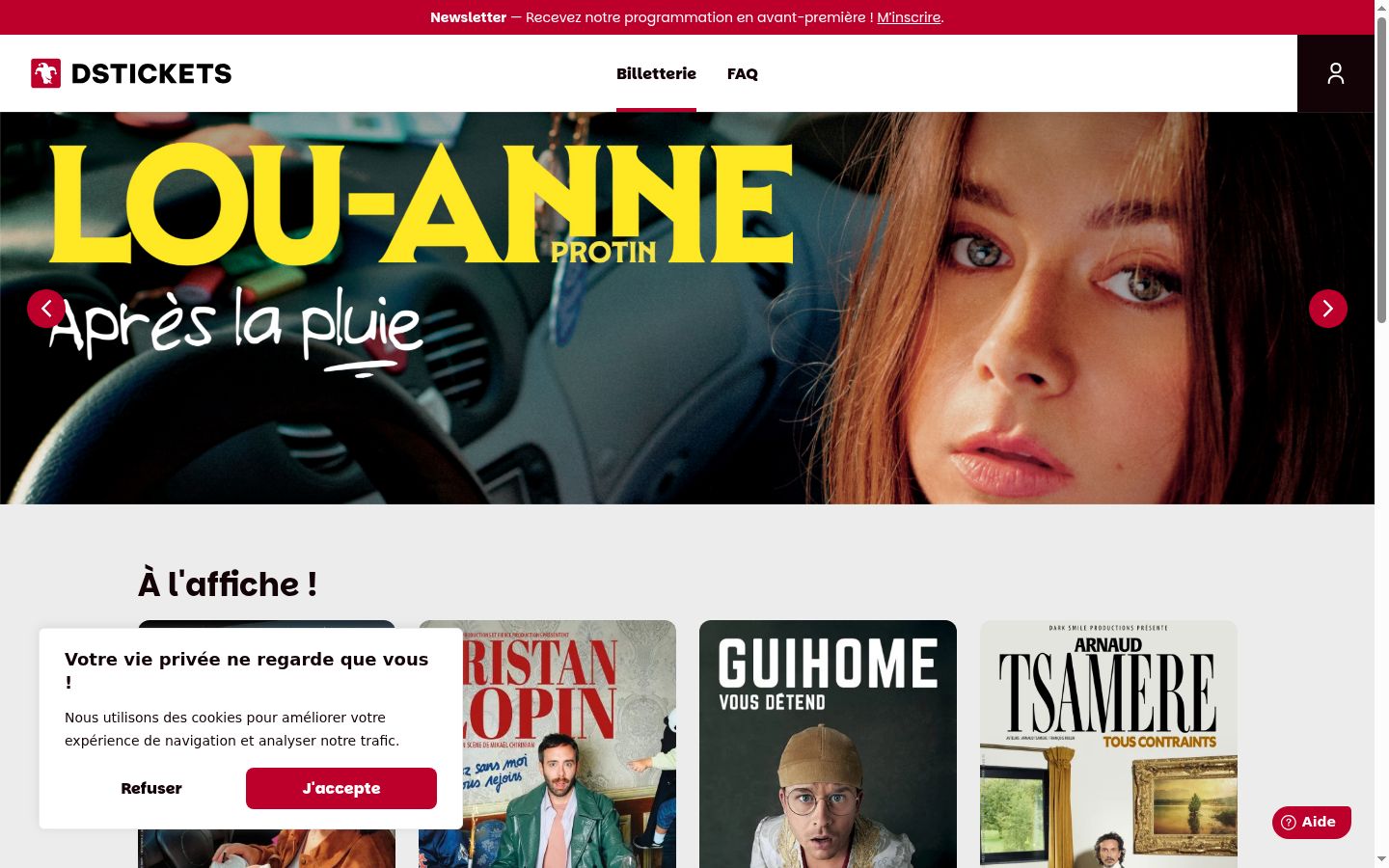 Screenshot tal-banner tal-kunsens muri qabel kwalunkwe interazzjoni