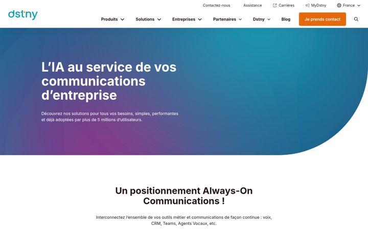 Screenshot of dstny.fr