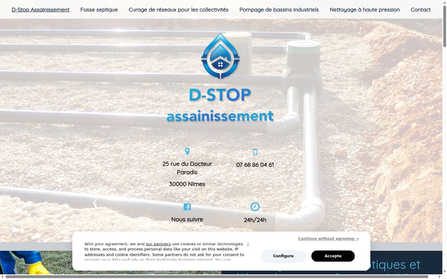 Screenshot del banner di consenso mostrato prima di qualsiasi interazione