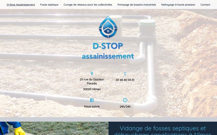 Screenshot ta' dstop-assainissement.fr