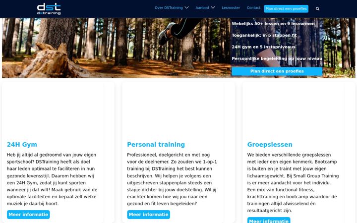 Screenshot di dstraining.nl