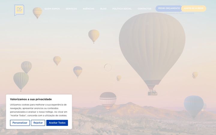 Screenshot stránky dstravel.pt