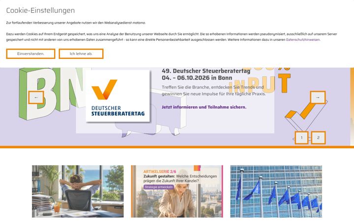 Screenshot of dstv.de