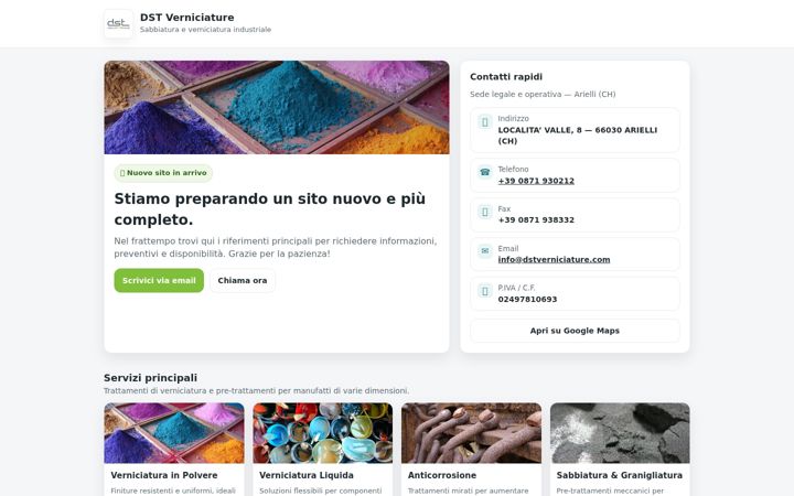 Screenshot of dstverniciature.com