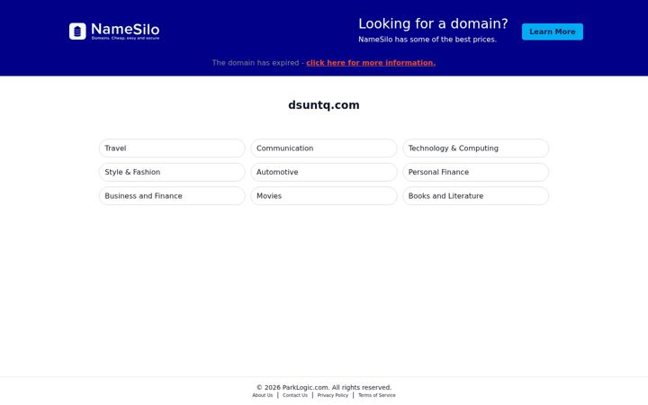 Screenshot of dsuntq.com
