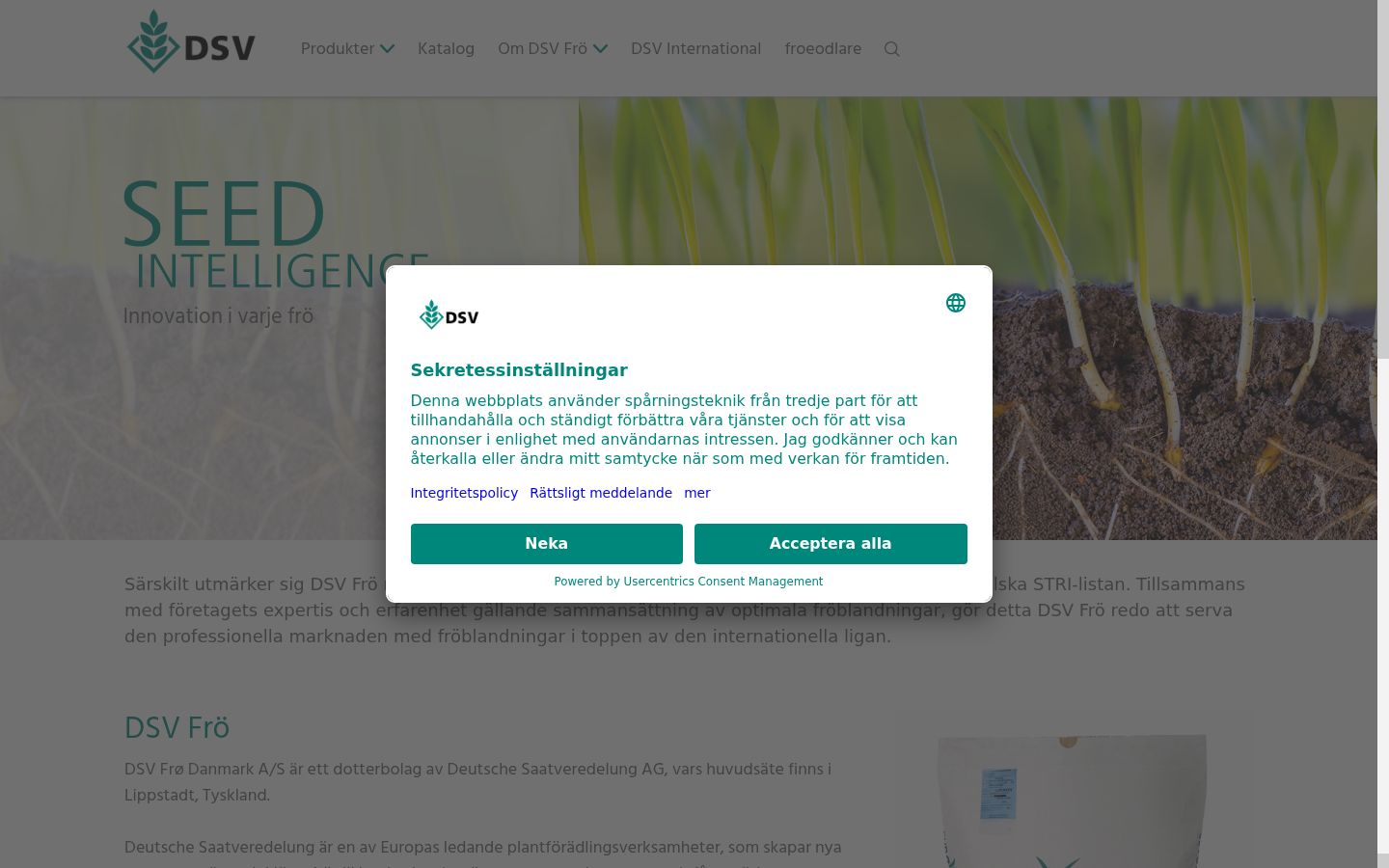 Screenshot des Einwilligungsbanners vor jeglicher Interaktion