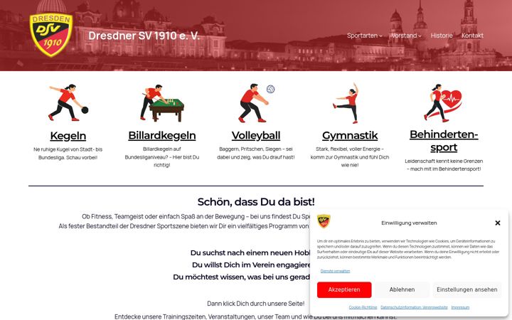 Screenshot of dsv1910.de