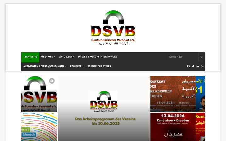 Kuvakaappaus sivustosta dsvb.de