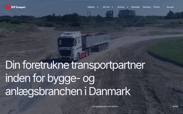 Screenshot του dsvtransport.dk