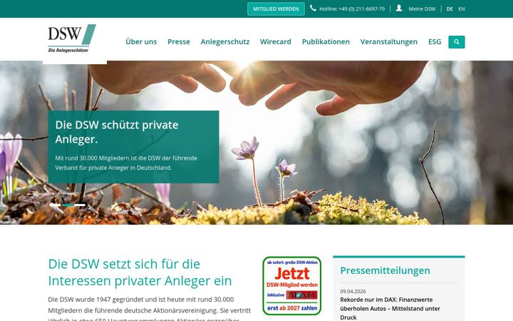 Screenshot of dsw-info.de