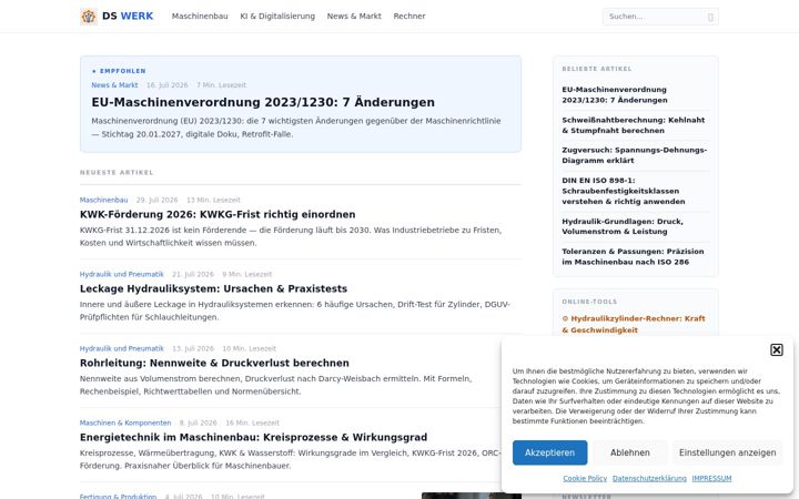 Screenshot of dswerk.de