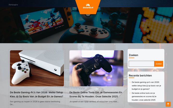Screenshot di dsworld.nl