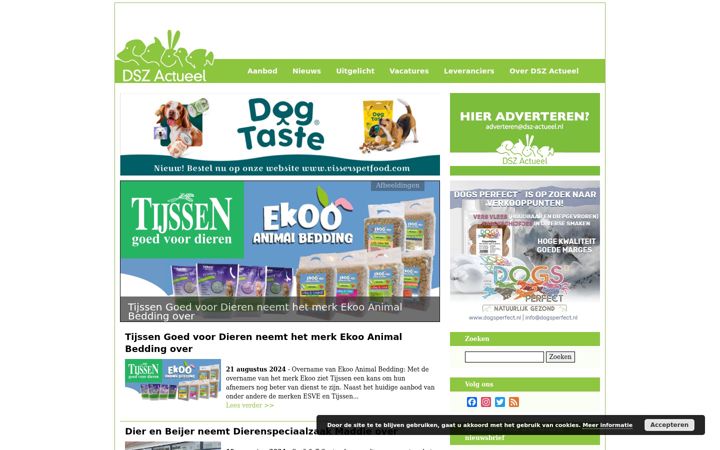 Screenshot di dsz-actueel.nl