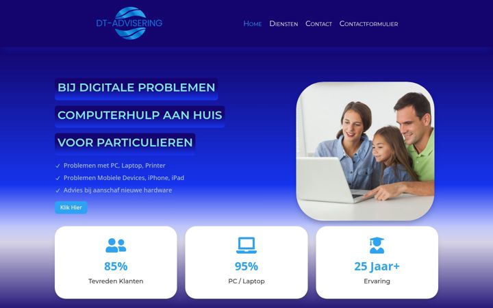 Screenshot di dt-advisering.nl