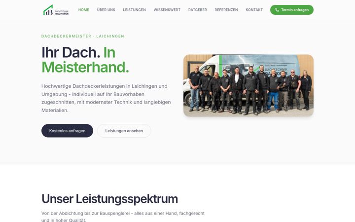 Kuvakaappaus sivustosta dt-bachofer.de