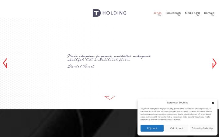 Snímek obrazovky dt-holding.cz
