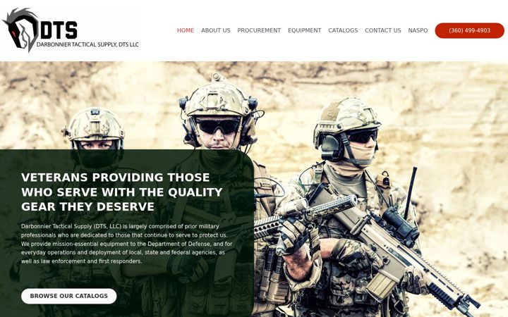 Screenshot of dtacticalsupply.com