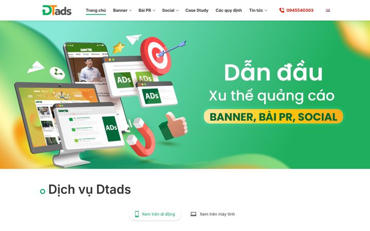 Screenshot of dtadnetwork.com