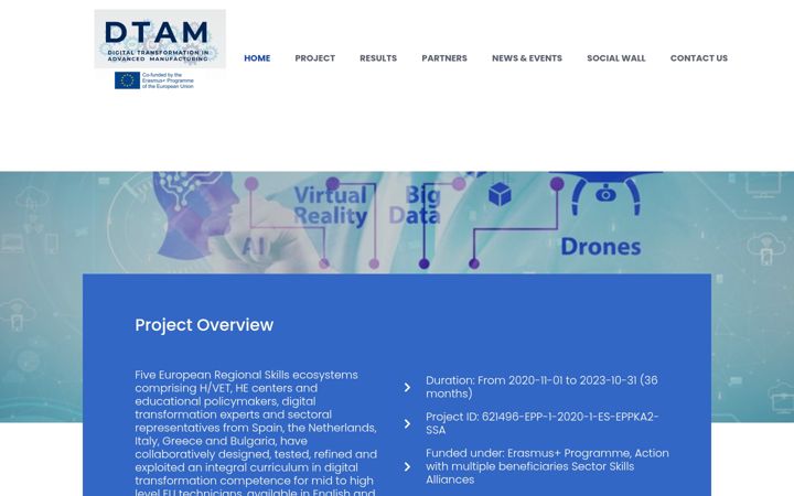 Képernyőkép: dtamproject.eu