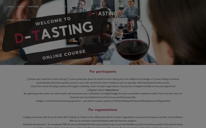 Képernyőkép: dtasting.eu