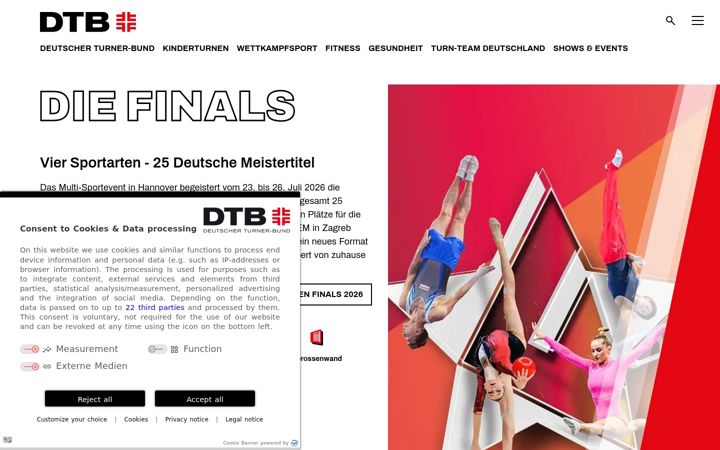 Screenshot of dtb.de