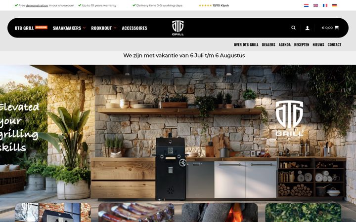 Screenshot of dtbgrill.com
