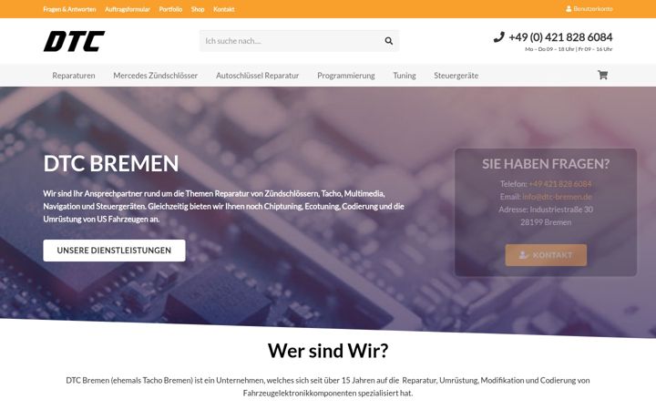 Snímek obrazovky dtc-bremen.de