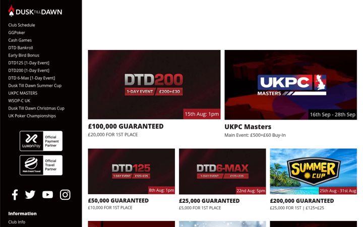 Screenshot of dtdpoker.com