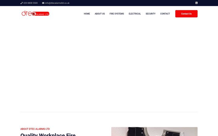 Screenshot stránky dtecalarmsltd.co.uk