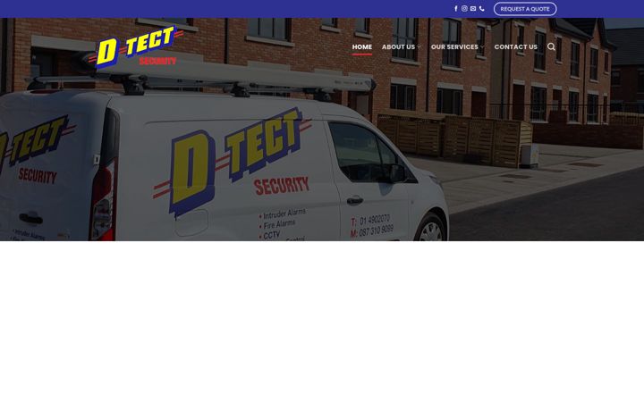 Skjermbilde av dtectsecurity.ie