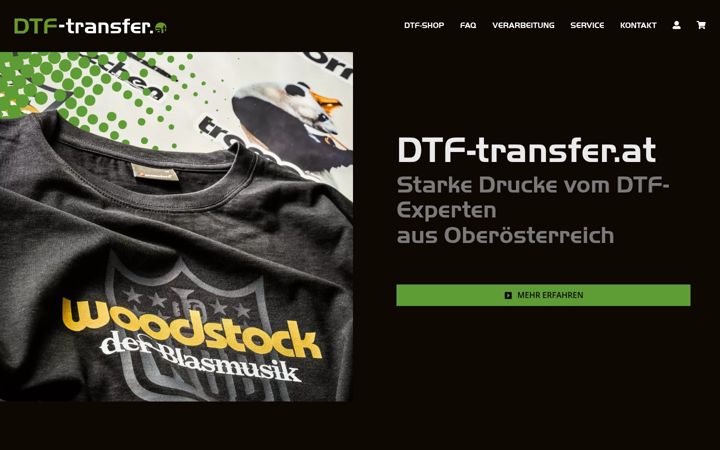 Screenshot von dtf-transfer.at