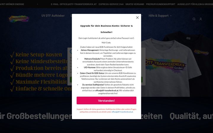 Screenshot von dtf-transferdruck.at
