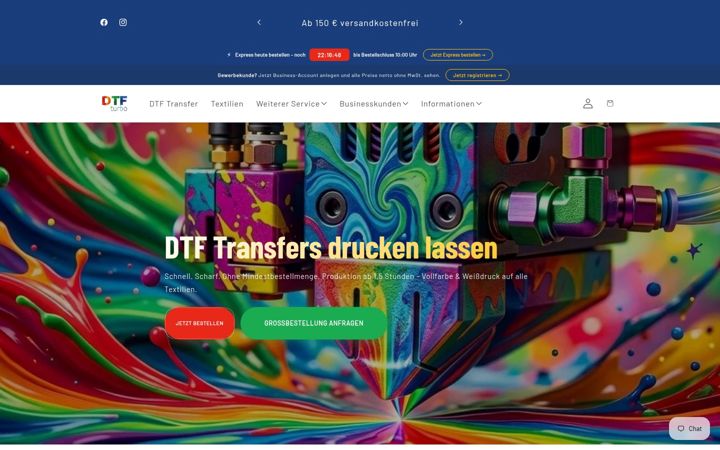 Screenshot of dtfturbo.de