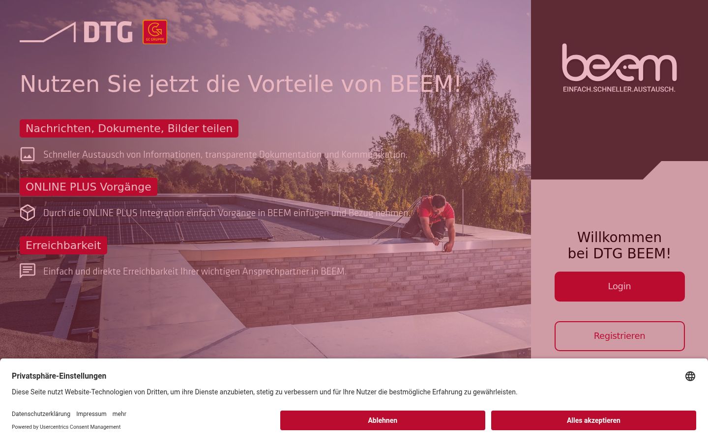 Screenshot tal-banner tal-kunsens muri qabel kwalunkwe interazzjoni
