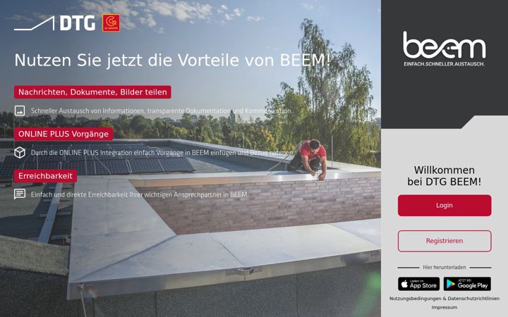 Screenshot of dtgbeem.de