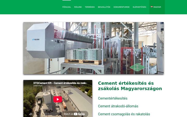 Screenshot von dtgcement.hu