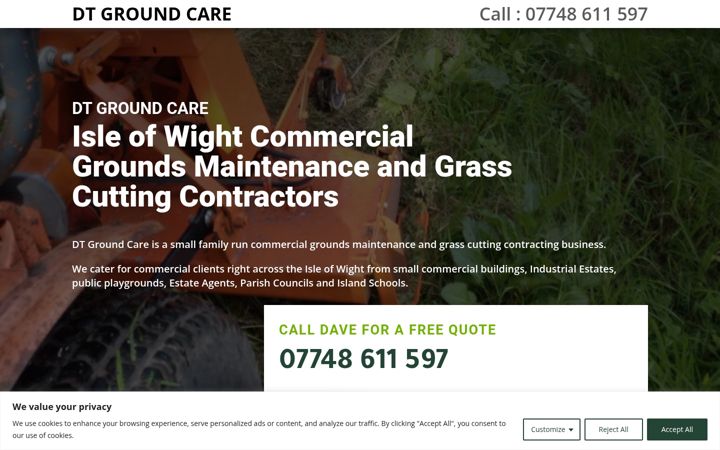 Capture d'écran de dtgroundcare.co.uk