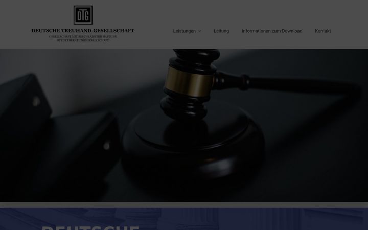 Screenshot ta' dtgtreuhand.de