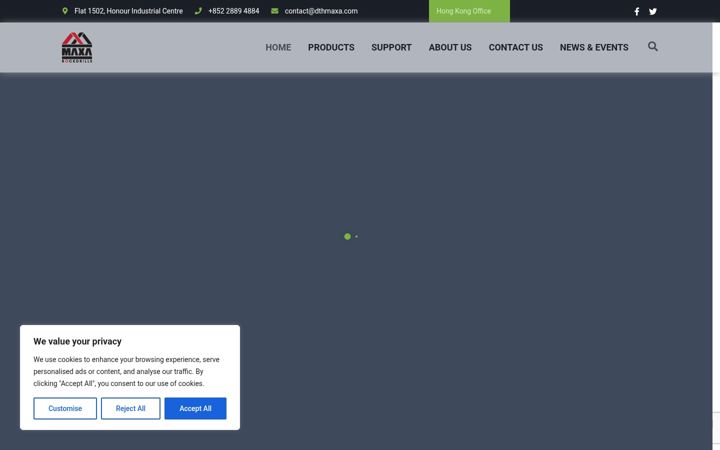 Screenshot of dthmaxa.com