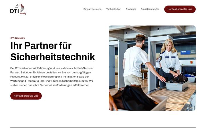 Screenshot of dti-security.de