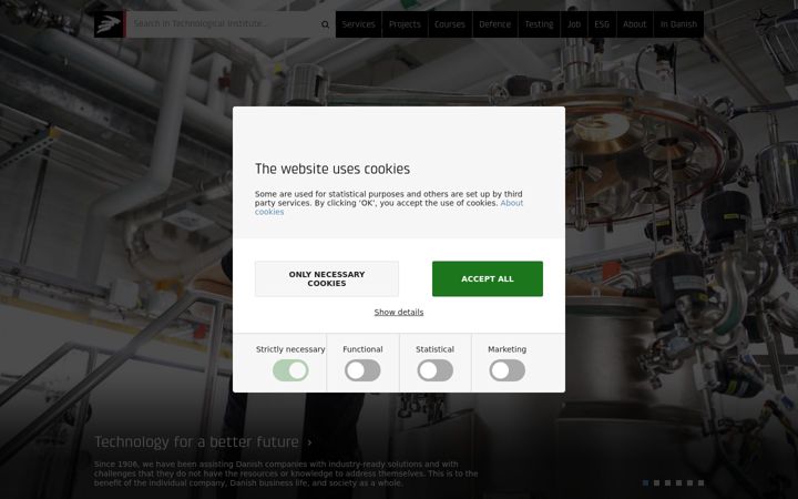 Screenshot of dti.dk