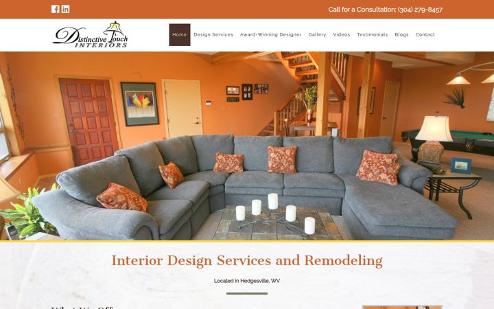 Screenshot of dtinteriors.com