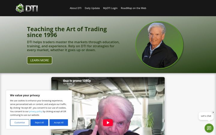 Screenshot of dtitrader.com