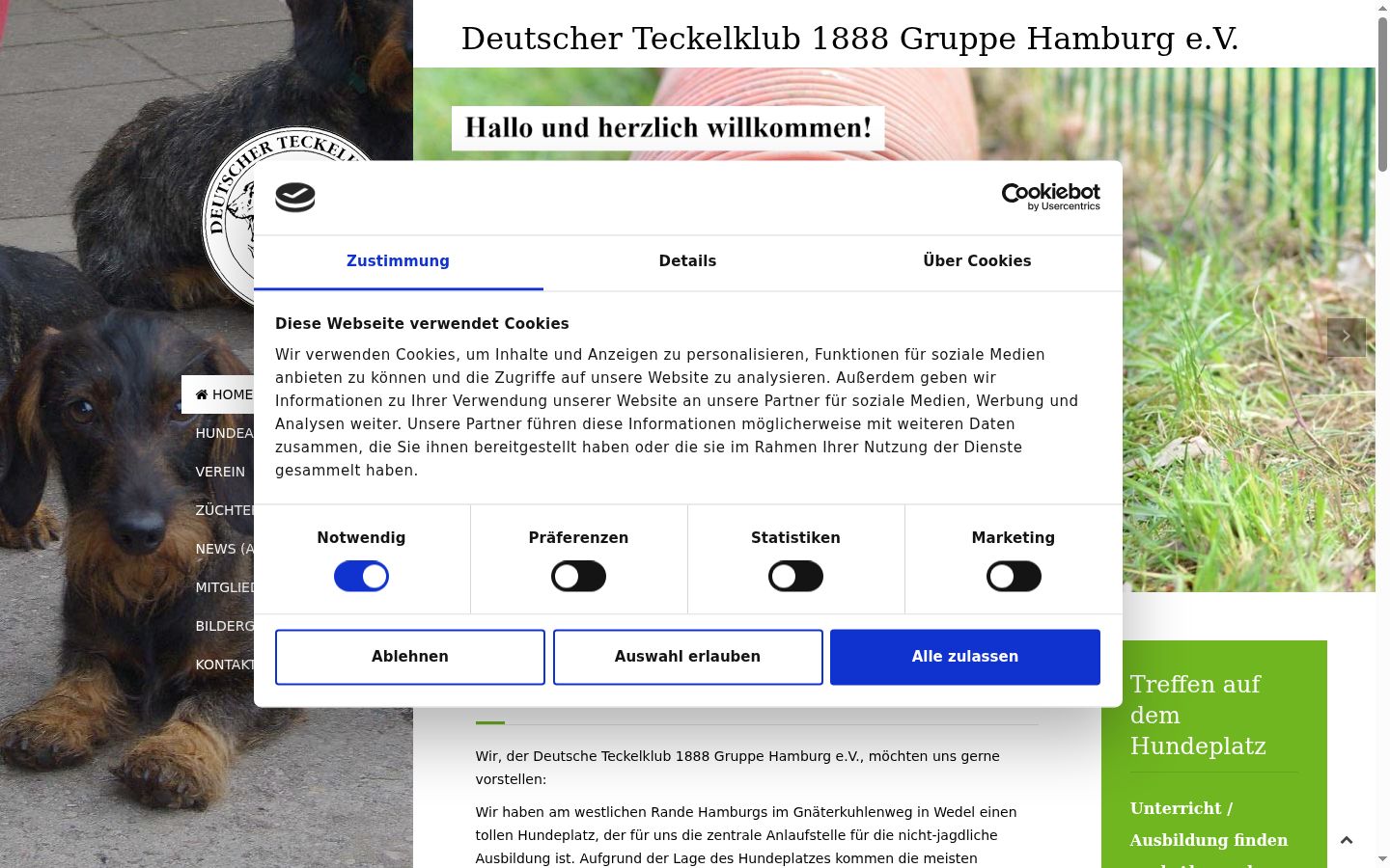 Ekraanipilt nõusolekubännerist, mida näidati enne mis tahes suhtlust