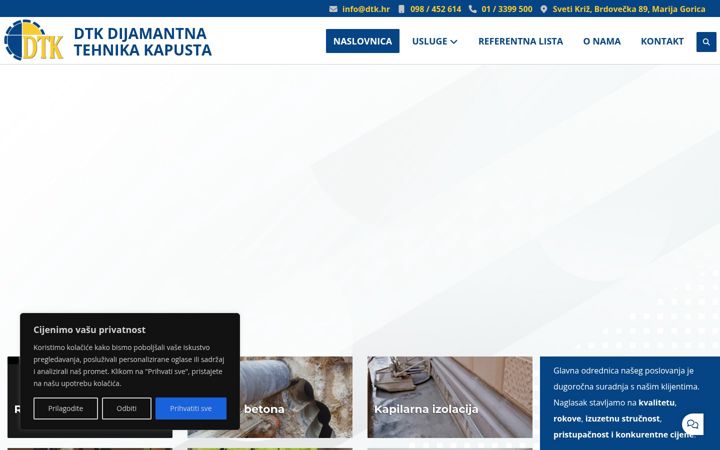 Screenshot of dtk.hr