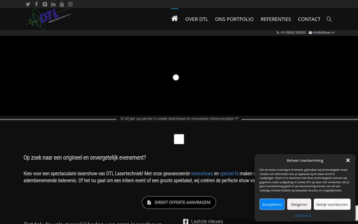 Ekraanipilt saidist dtllaser.nl