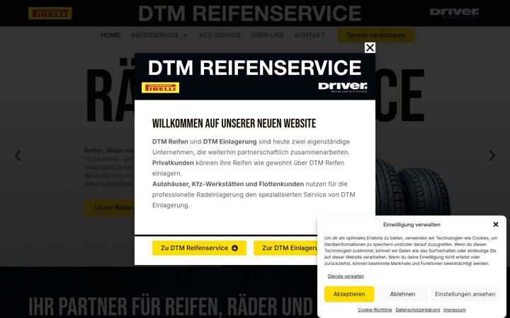 Screenshot of dtm-reifen.de