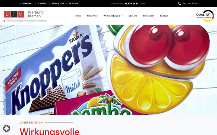 Screenshot of dtm-werbung-bremen.de