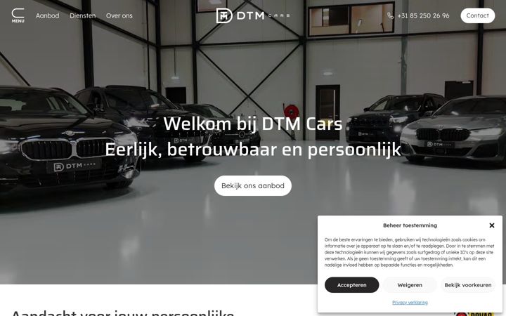 Ekraanipilt saidist dtmcars.nl