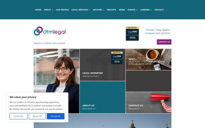 Screenshot of dtmlegal.com